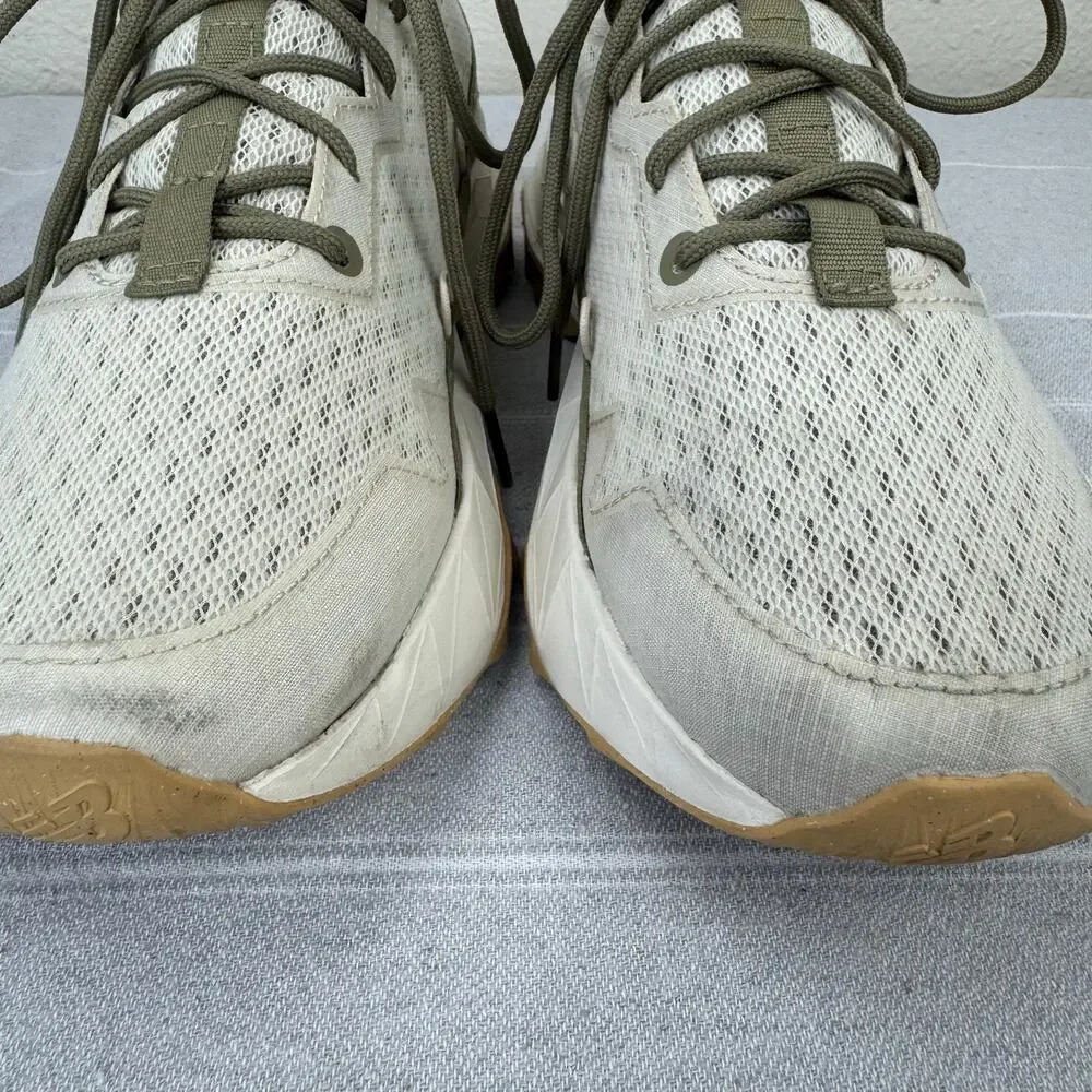 New Balance Women's Light Gray and Olive Athletic Sneakers